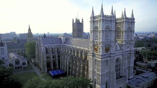 Westminster Abbey - quần thể nhà thờ được nhìn từ trên cao